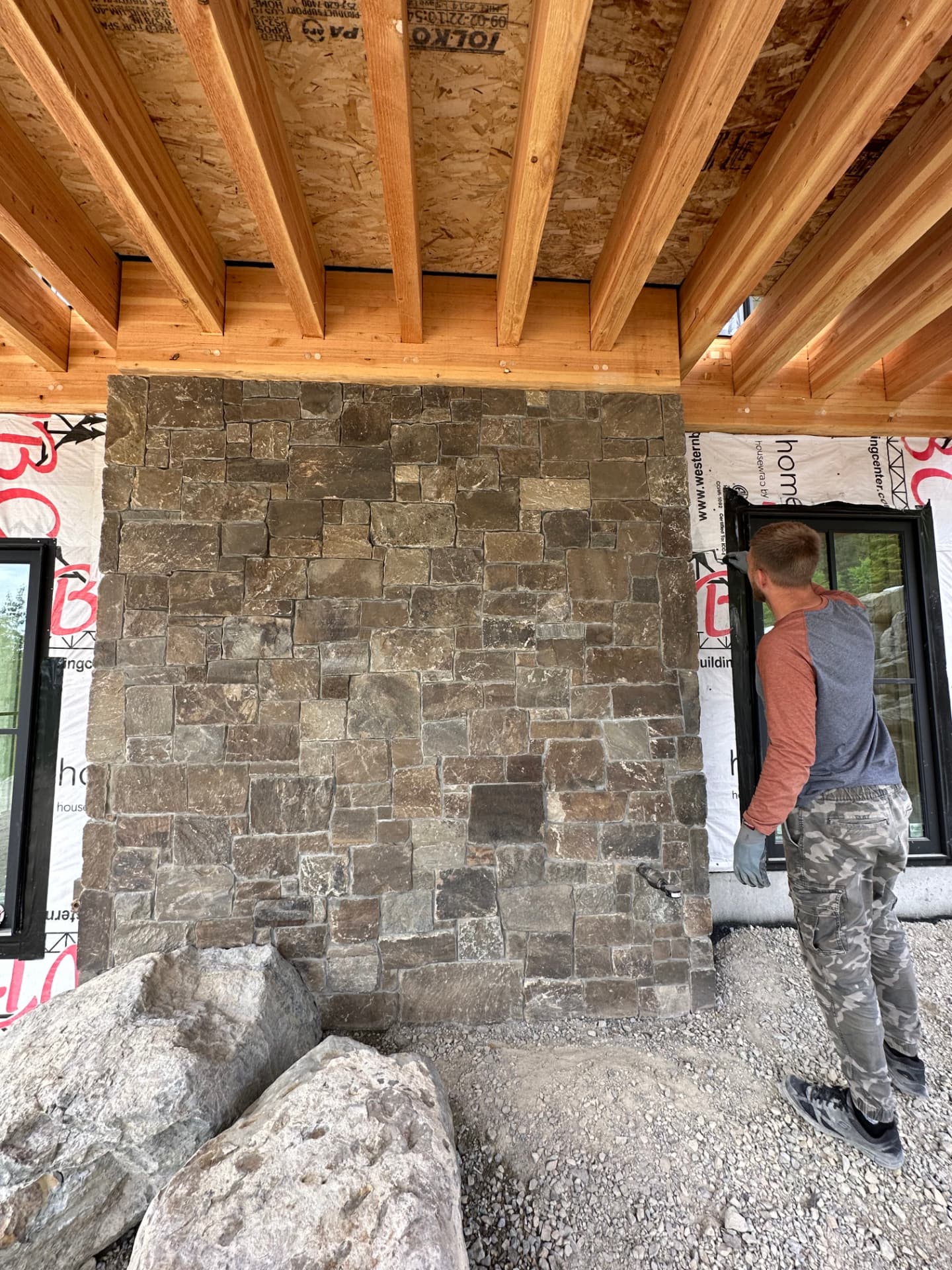 New-Build Finishing Package — Stucco, stone & paint · Columbia Falls by DL Construction